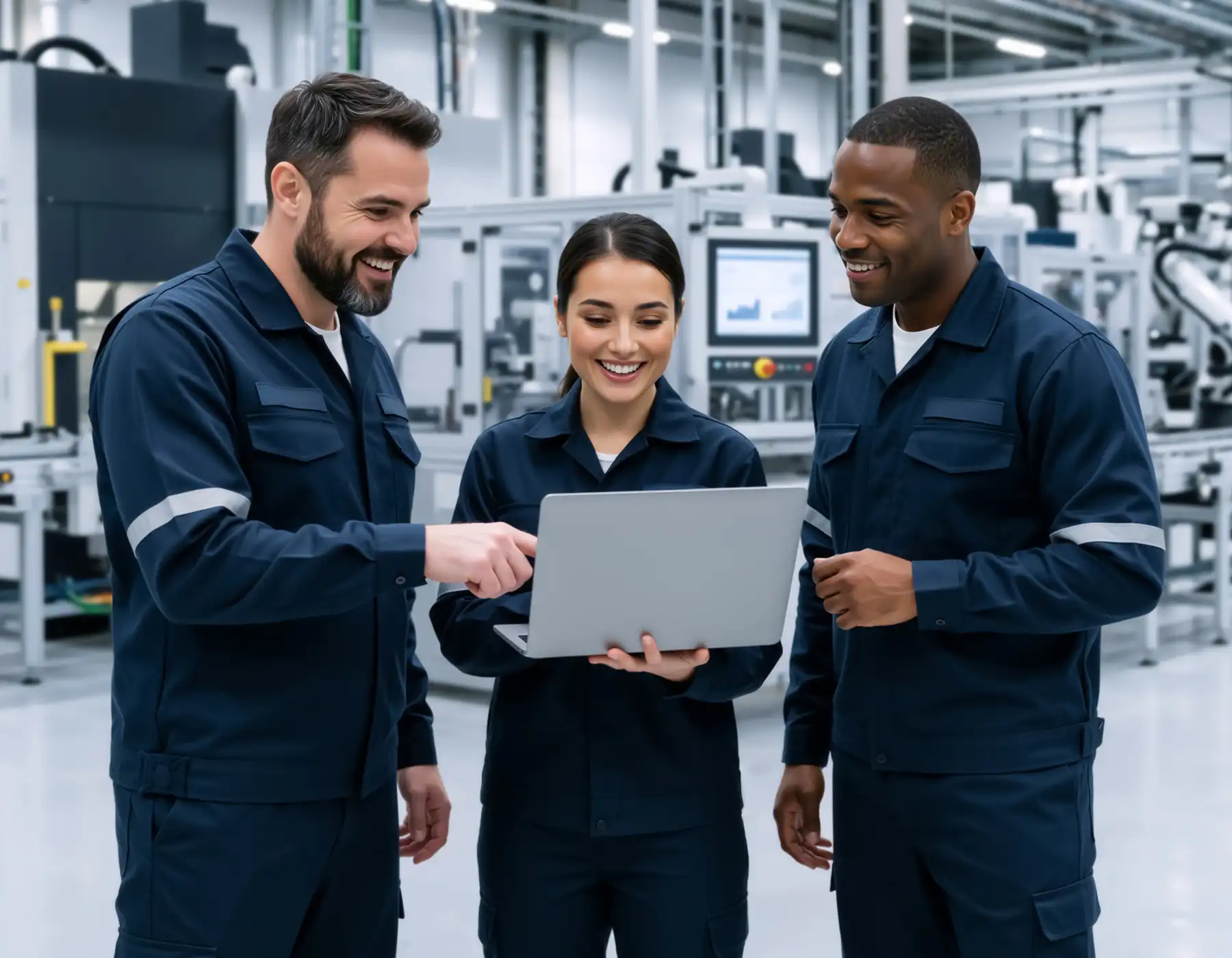 high-tech manufacturing team