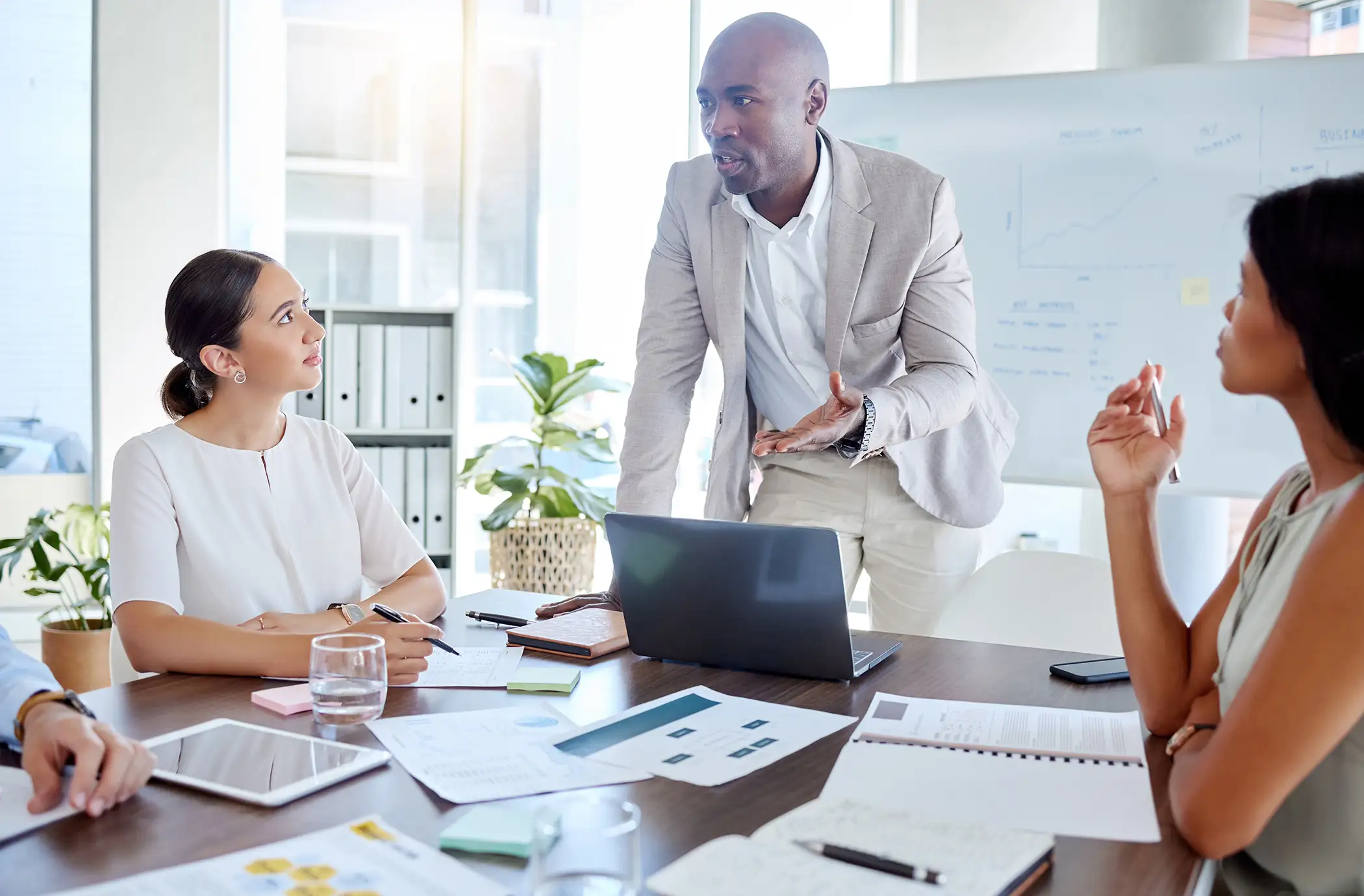 corporate professionals in meeting